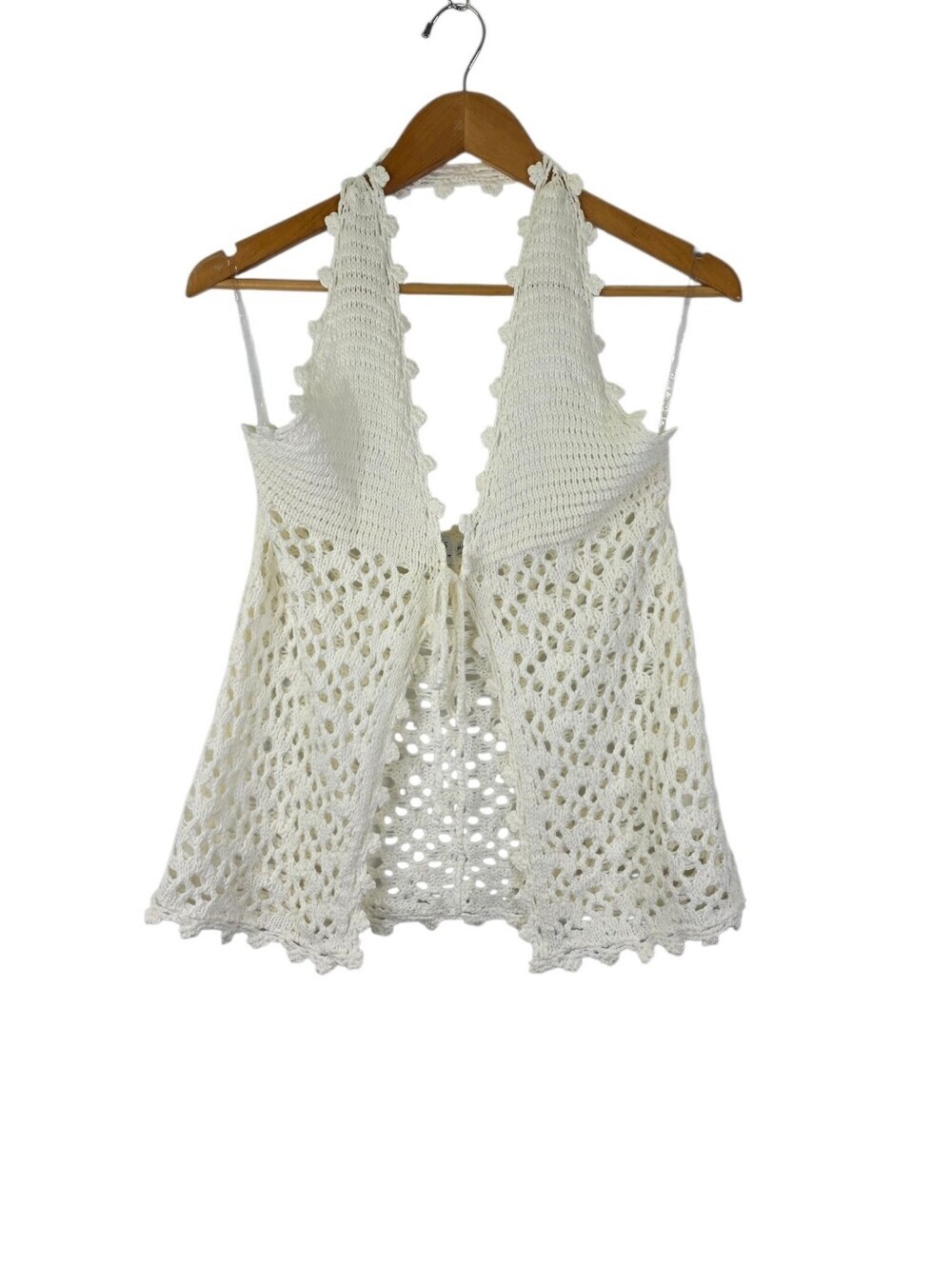 Princess Polly Open Stitch Camisole Top Crochet Halter Lightweight Size US M/L